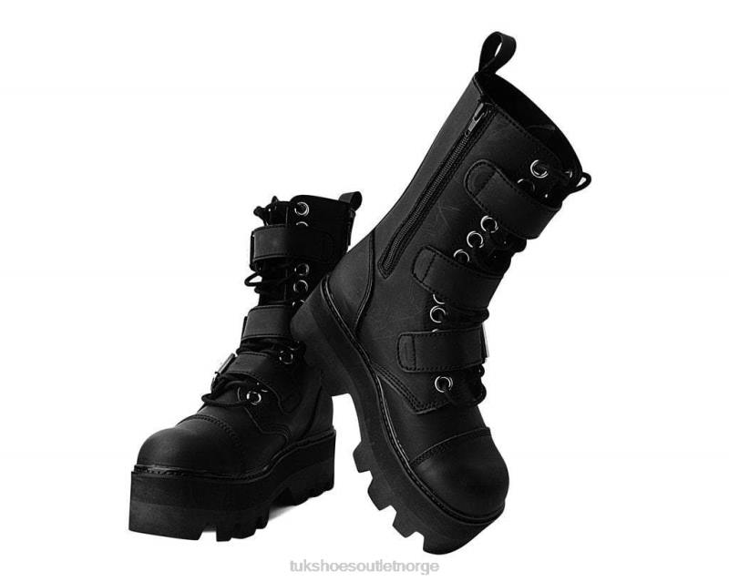 T.U.K. Footwear Dino-støvel med 12 øyne og 3 stropper svart fottøy kvinner 246X214