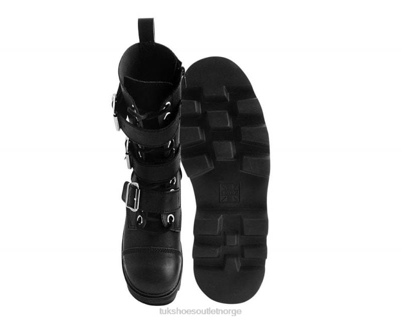 T.U.K. Footwear Dino-støvel med 12 øyne og 3 stropper svart fottøy kvinner 246X214