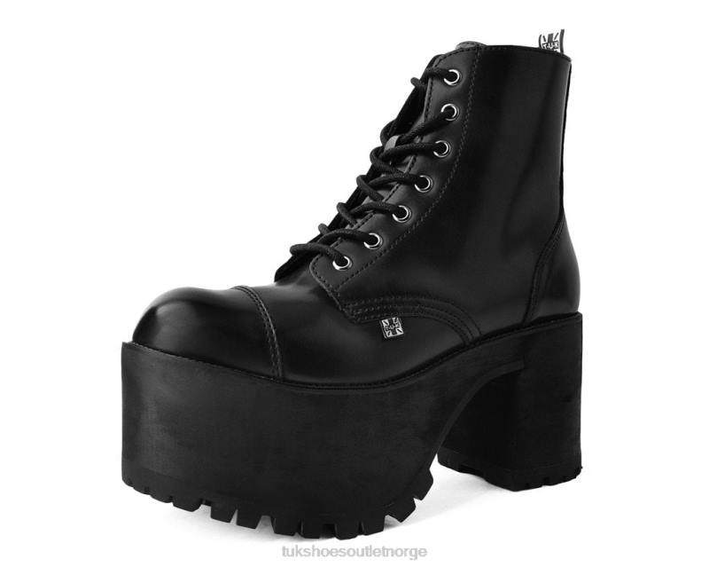 T.U.K. Footwear børste av 7-øyne neseblodstøvel svart fottøy kvinner 246X211