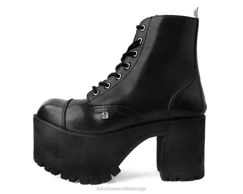 T.U.K. Footwear børste av 7-øyne neseblodstøvel svart fottøy kvinner 246X211
