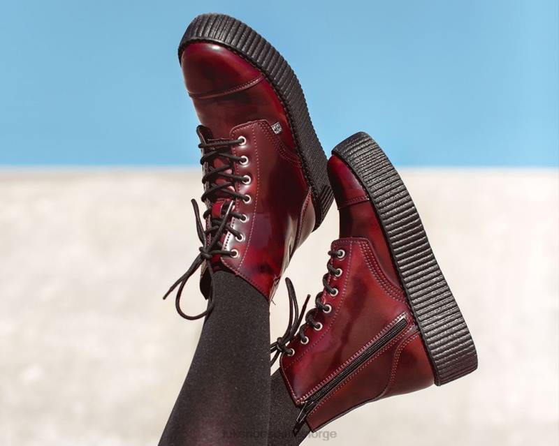 T.U.K. Footwear gni av 7-øye støvel burgunder fottøy kvinner 246X220