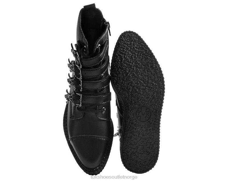 T.U.K. Footwear hodeskalle spenne spiss støvel svart fottøy kvinner 246X93