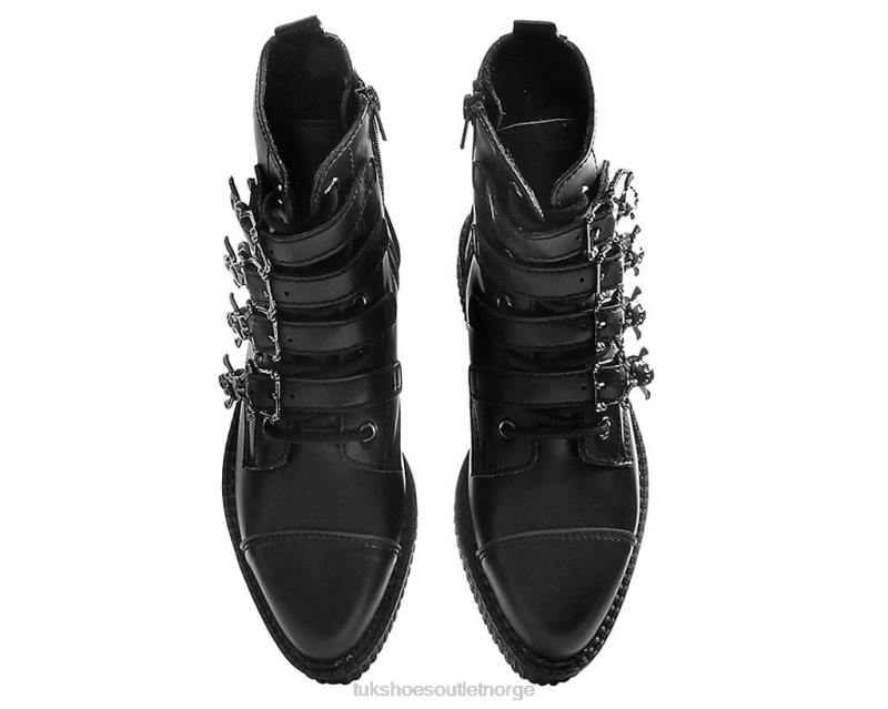 T.U.K. Footwear hodeskalle spenne spiss støvel svart fottøy kvinner 246X93