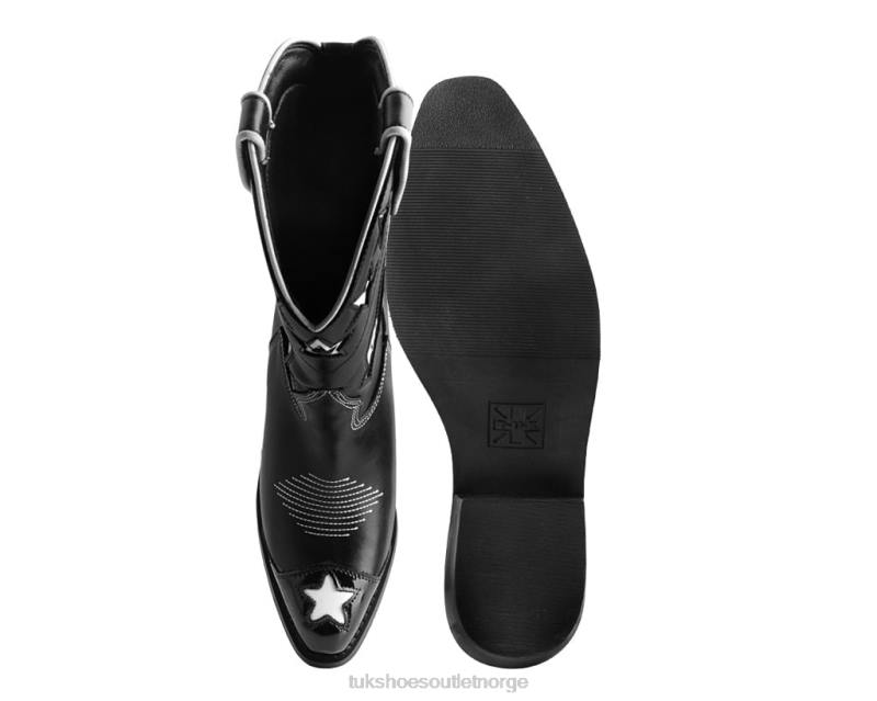 T.U.K. Footwear horseshoe star westernstøvel svart hvit fottøy kvinner 246X196