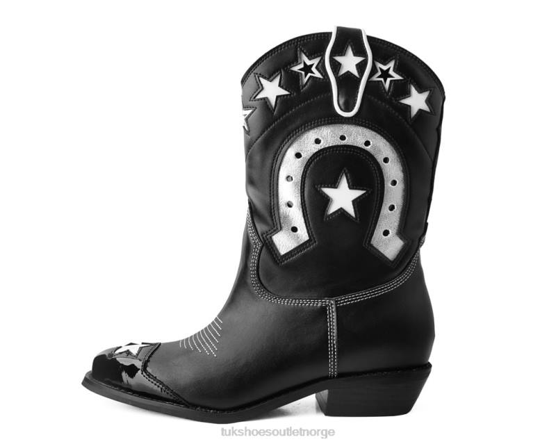 T.U.K. Footwear horseshoe star westernstøvel svart hvit fottøy kvinner 246X196