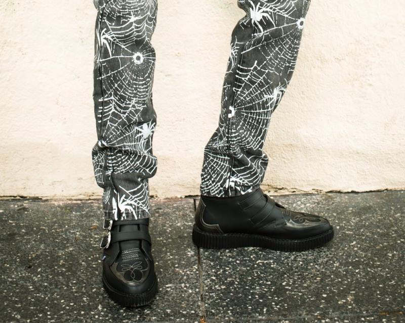 T.U.K. Footwear western antikk 3-spennes spiss støvel svart fottøy kvinner 246X94