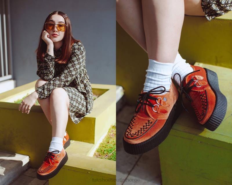 T.U.K. Footwear fløyel viva mondo creeper oransje fottøy menn 246X316