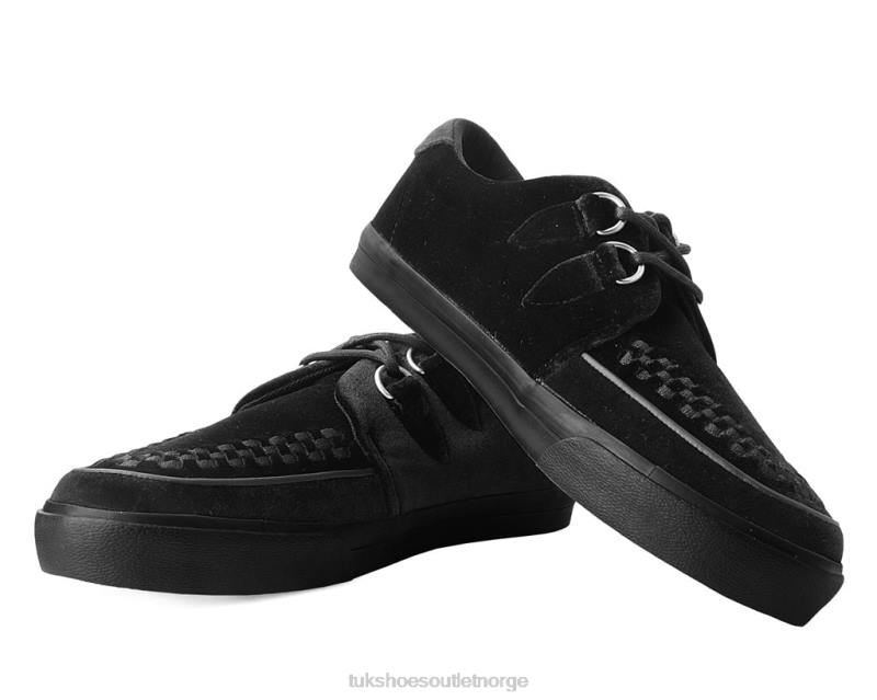 T.U.K. Footwear fløyels sneaker med d-ring svart fottøy menn 246X317