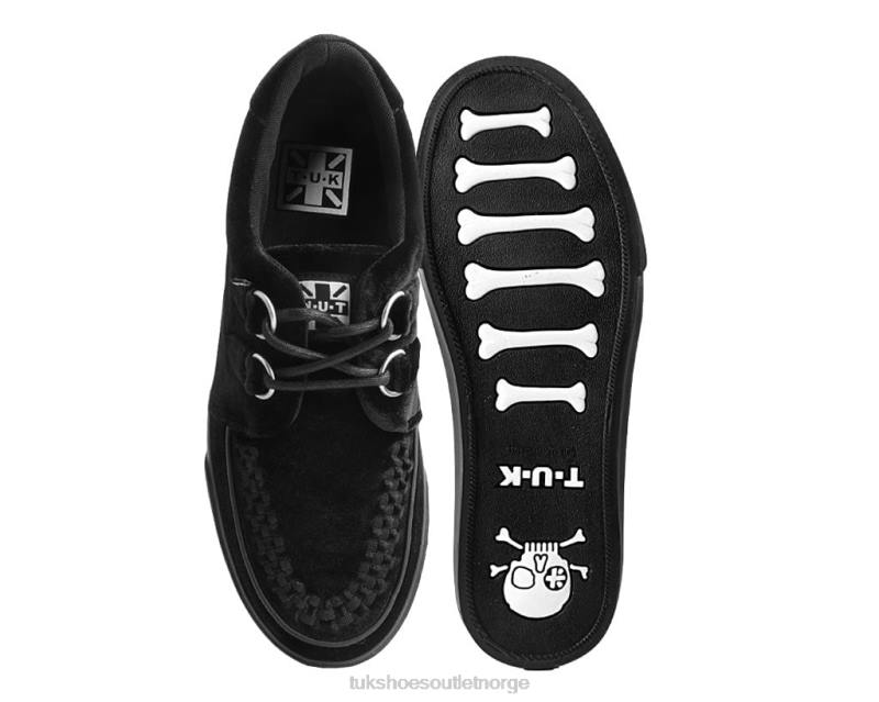 T.U.K. Footwear fløyels sneaker med d-ring svart fottøy menn 246X317
